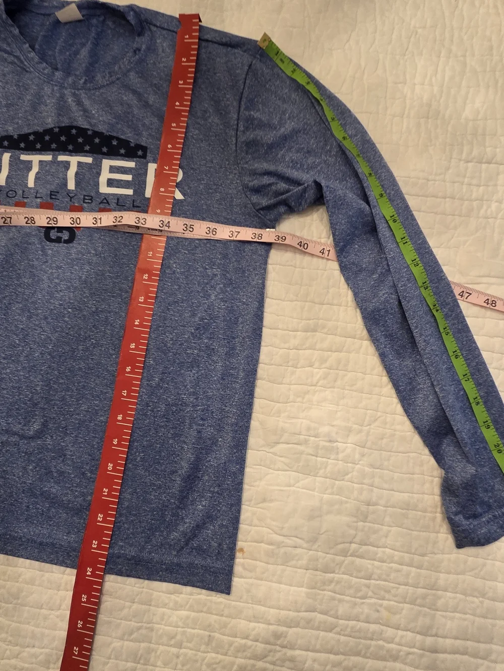 Hitter Volleyball Long-Sleeve Performance Sweater - Blue Size Small